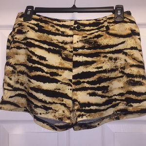 Tiger print shorts